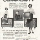 1958 Sylvania TV Ad "Convertible TV"