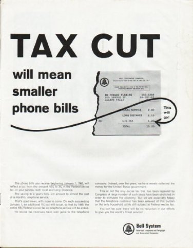 1965 Bell System Ad "Tax Cut"