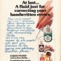 1980 Liquid Paper Correction Fluid Ad "At last"