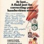 1980 Liquid Paper Correction Fluid Ad "At last"
