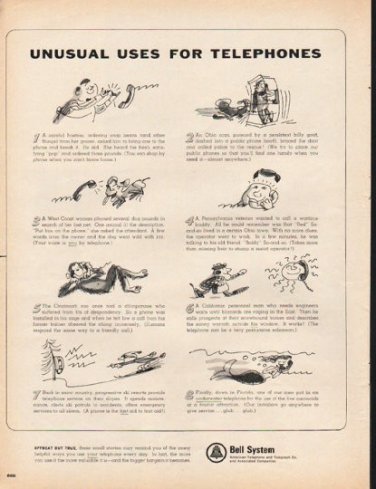 1965 Bell System Ad "Unusual Uses"