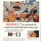 1958 Gleem Toothpaste Ad "Today as ever"