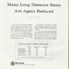 1965 Bell System Ad "Long Distance Rates"