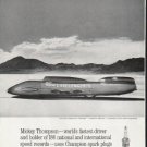 1963 Champion Spark Plugs Ad "Mickey Thompson"