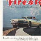 1965 Firestone Tires Ad "Symbol of Quality & Service"