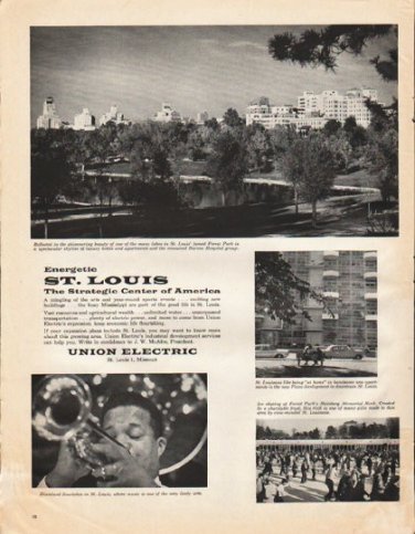 1961 St. Louis Commerce Ad "Energetic St. Louis"