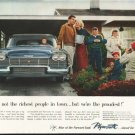 1958 Plymouth Ad "not the richest people" ~ (model year 1958)