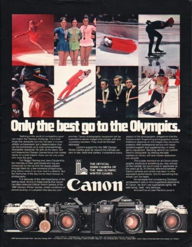 1980 Canon Camera Ad "Only the best"