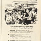 1948 American Overseas Airlines Ad "Europe"