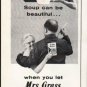 1961 Mrs. Grass Soup Ad "Soup can be beautiful"