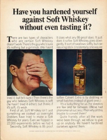1965 Calvert Whiskey Ad "hardened yourself"
