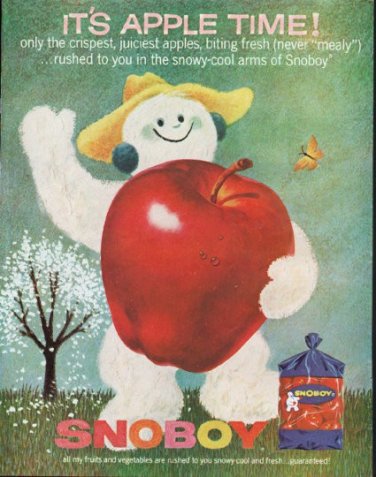 1963 Snoboy Ad "Apple Time"