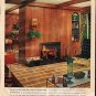 1961 Weldwood Paneling Ad "Charter Pecan"