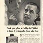 1948 Polident Denture Cleaner Ad "False Teeth?"