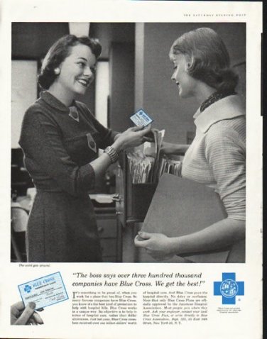 1958 Blue Cross Ad "We get the best"