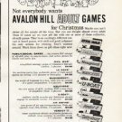 1961 Avalon Hill Adult Games Ad "for Christmas"