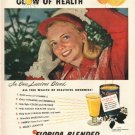1948 Florida Citrus Commission Ad "Glow Of Health"