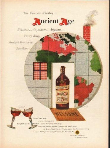 1948 Ancient Age Whiskey Ad "The Welcome Whiskey"
