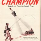 1948 Champion Spark Plugs Ad "America's Favorite Spark Plug"