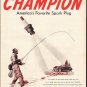 1948 Champion Spark Plugs Ad "America's Favorite Spark Plug"