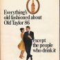 1965 Old Taylor Whiskey Ad "Everything's old fashioned"