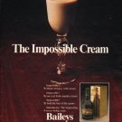 1980 Baileys Irish Cream Liqueur Ad "The Impossible Cream"