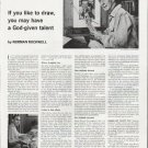 1965 Famous Artists Schools Ad "If you like to draw"