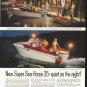 1958 Johnson Outboard Engine Ad "quiet as the night"