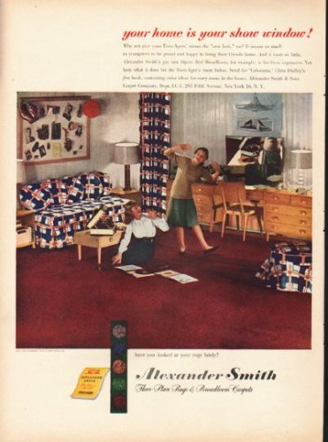 1948 Alexander Smith Carpets Ad "your home"