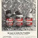 1961 Franklin Peanuts Ad "invite the Franklins"
