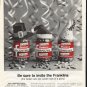 1961 Franklin Peanuts Ad "invite the Franklins"