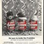 1961 Franklin Peanuts Ad "invite the Franklins"