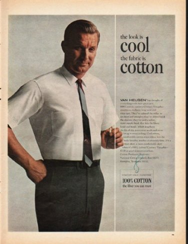 1965 Van Heusen Ad "the look is cool"