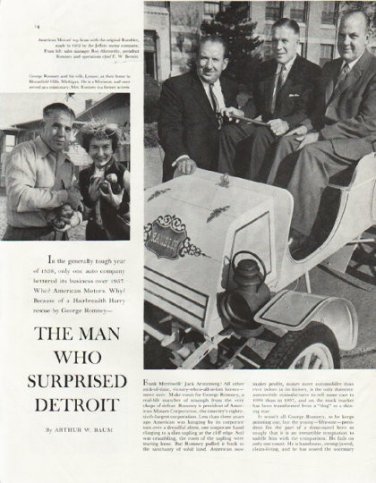 1958 George Romney Article "Man Who Surprised Detroit"