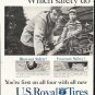1958 U.S. Royal Tires Ad "Which safety"