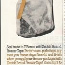 1961 Scotch Brand Ad "Freezer Tape"