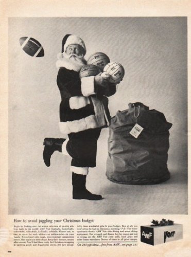 1961 AMF Sporting Goods Ad "avoid juggling"