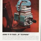 1963 General Telephone & Electronics Ad "Using TV"