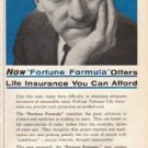 1961 Fortune National Life Insurance Ad "Fortune Formula"