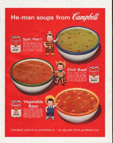 1963 Campbell's Soup Ad "He-man"