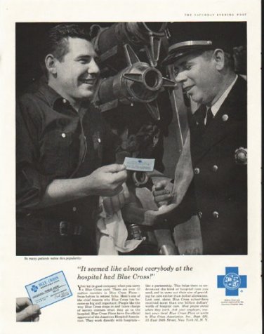 1958 Blue Cross Ad "almost everybody"