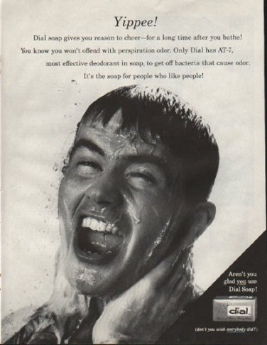 1961 Dial Soap Ad "Yippee"