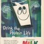 1961 American Dairy Association Ad "Protein Lift"