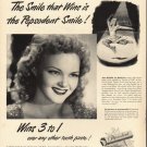 1948 Pepsodent Tooth Paste Ad "The Smile that Wins"