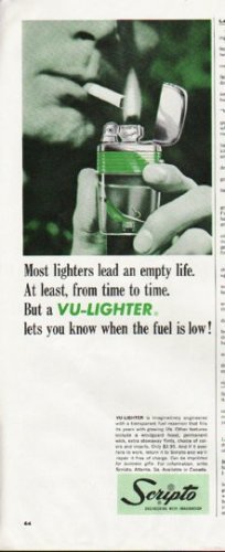 1964 Scripto Lighter Ad "Vu-Lighter"