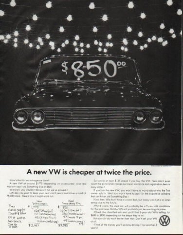 1965 Volkswagen Ad "A new VW"