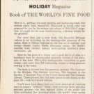 1961 Holiday Magazine Ad "Fine Food"