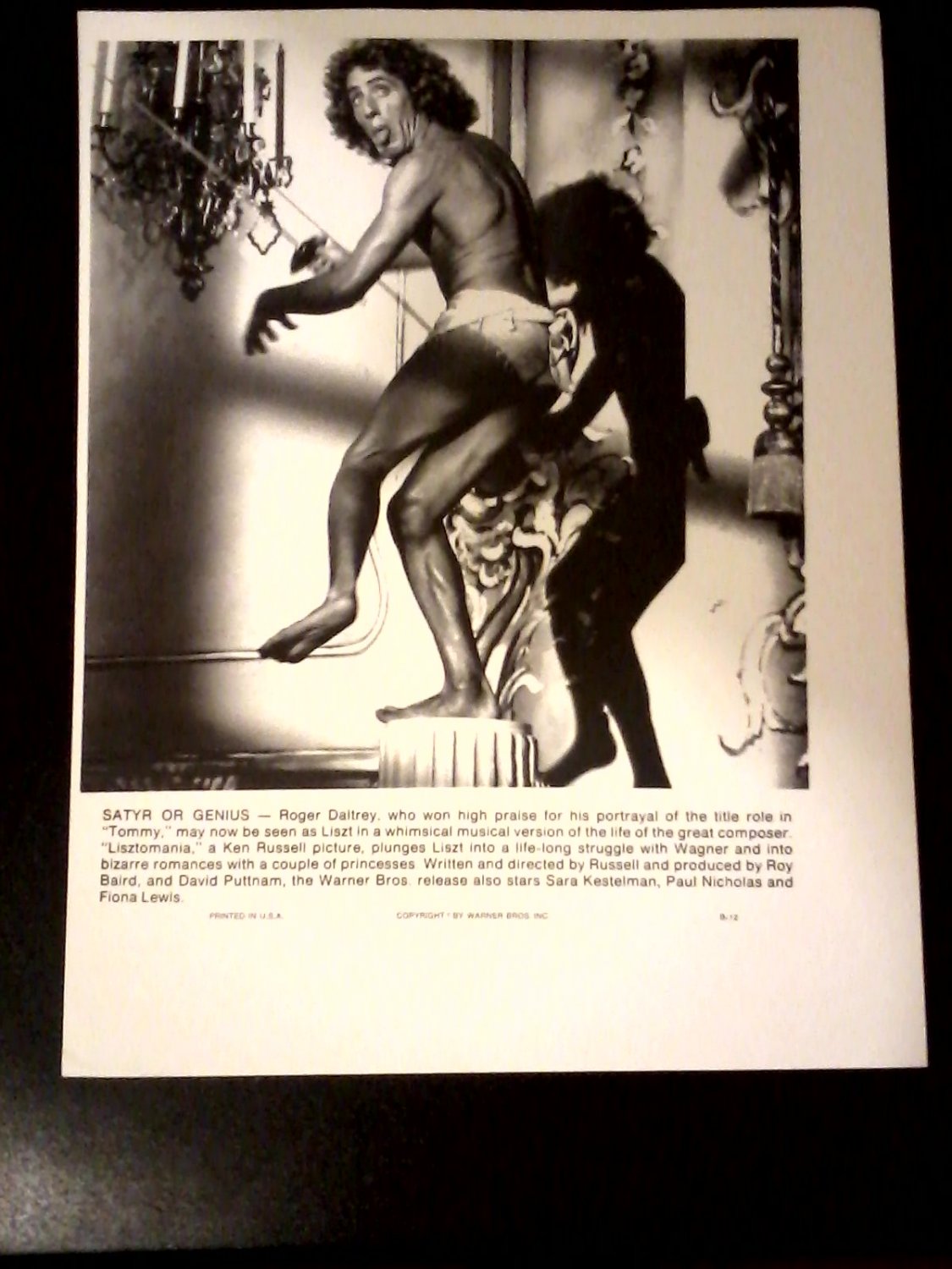 Who) Roger Daltrey Lisztomania '75 WB Reprint Press Photo