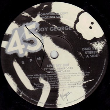 pop new wave culture club) Boy George Live My Life EX dj promo 12"