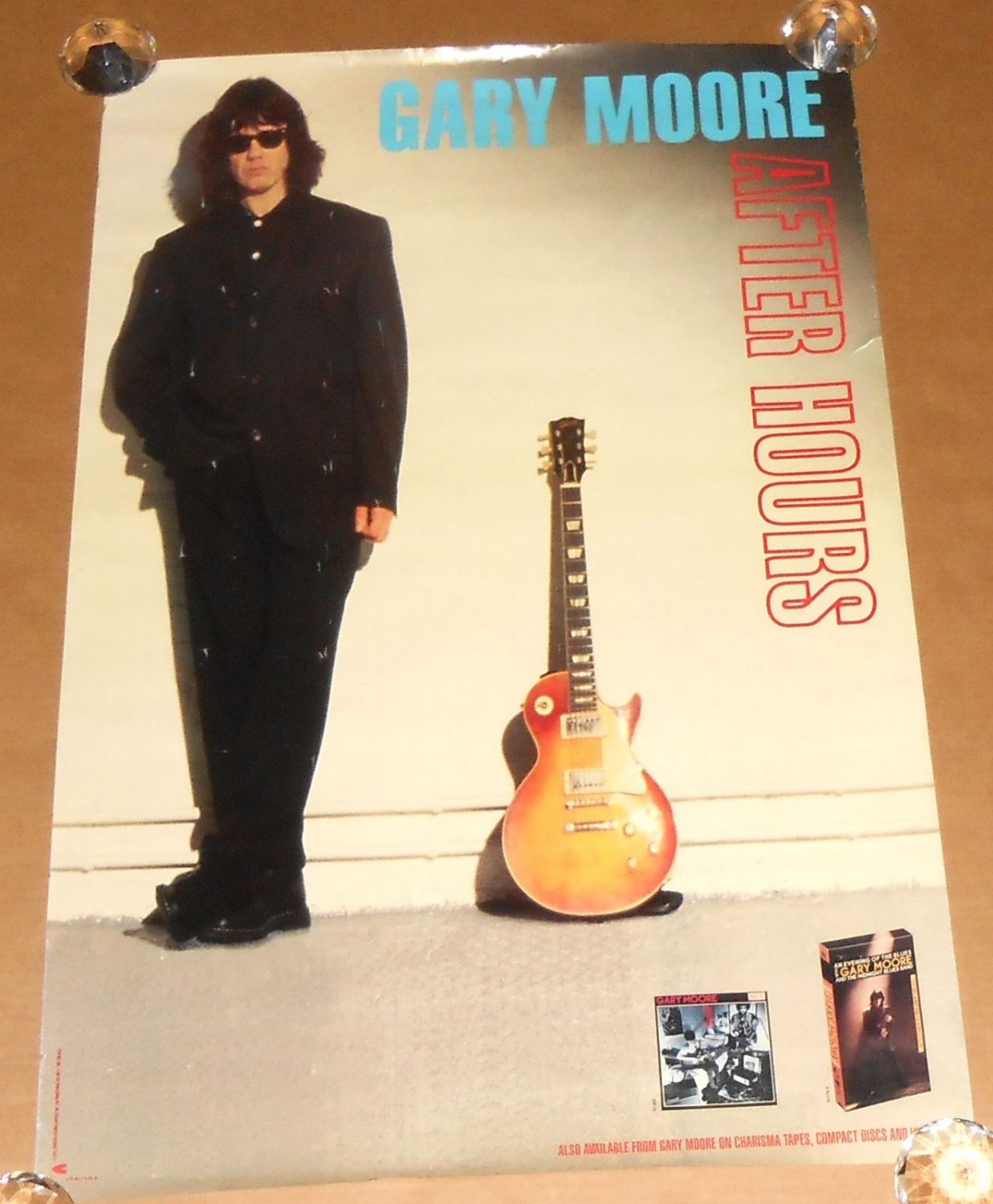 Thin Lizzy) Gary Moore After Hours VG+ op '92 Promo Poster